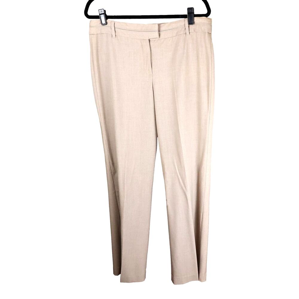Larry Levine Beige Tan Womens Dress  Pants Trousers 12